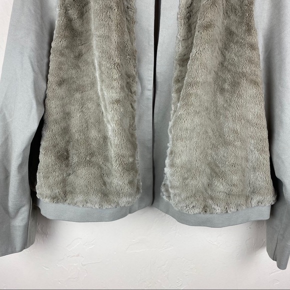 Chico’s Tan Faux Fur Sweater Cardigan 3 XL 16 - Picture 3 of 11